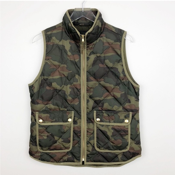 J.Crew quilted vest in camo - Picture 1 of 5